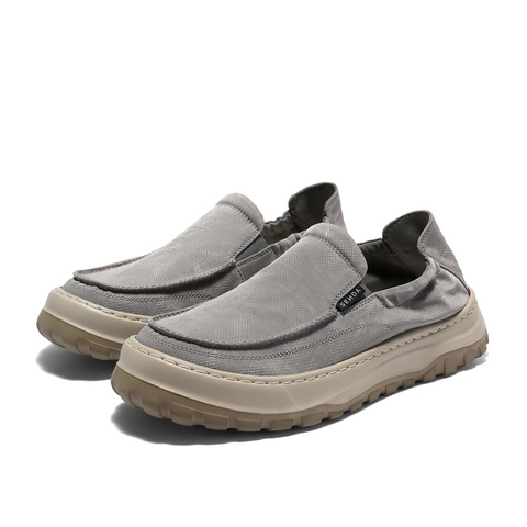 森达布鞋男2025秋季新舒适轻便一脚蹬厚底户外休闲鞋QJ011CM5