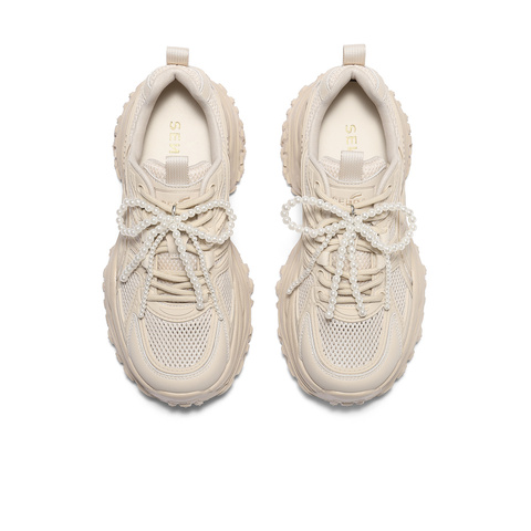 森达网面鞋女款2025秋新商场同款运动厚底户外休闲鞋XRC01CM5