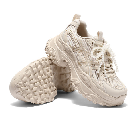 森达网面鞋女款2025秋新商场同款运动厚底户外休闲鞋XRC01CM5