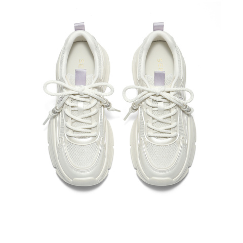 森达网面鞋女2025秋季新款运动风户外厚底休闲老爹鞋ZTH42CM5