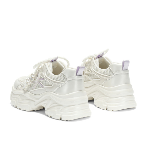 森达网面鞋女2025秋季新款运动风户外厚底休闲老爹鞋ZTH42CM5