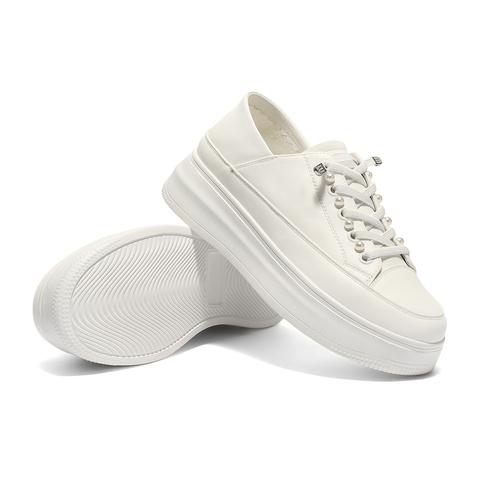 森达小白鞋女款2025秋新商场同款简约休闲鞋XQD01CM5