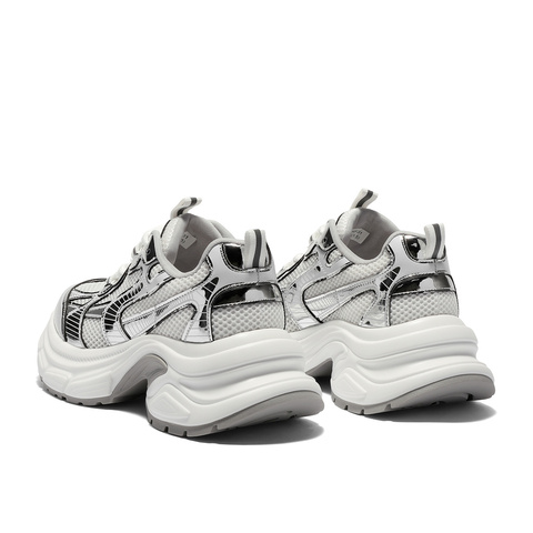 森达网面鞋女款2025秋新商场同款户外运动风老爹鞋XRF01CM5