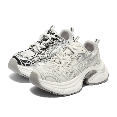 森达网面鞋女款2025秋新商场同款户外运动风老爹鞋XRF01CM5