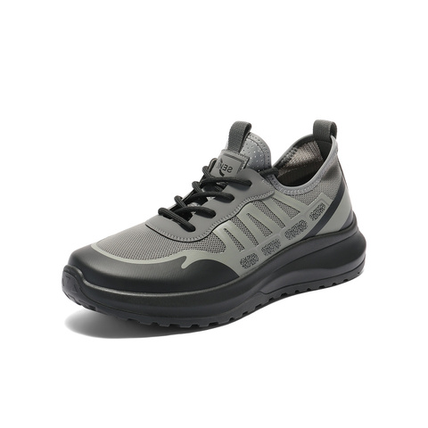 森达健步鞋男2025秋季新款网面透气舒适厚底休闲鞋JDZ43CM5