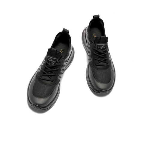 森达健步鞋男2025秋季新款网面透气舒适厚底休闲鞋JDZ43CM5