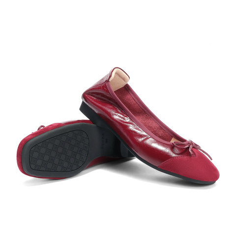 森达奶奶鞋女款2025秋季新款拼接舒适平底浅口单鞋ZTH05CQ5