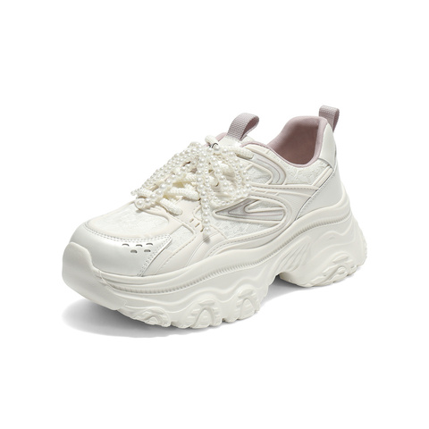 森达网面鞋女2025秋季新款运动风厚底显高休闲老爹鞋ZTH48CM5