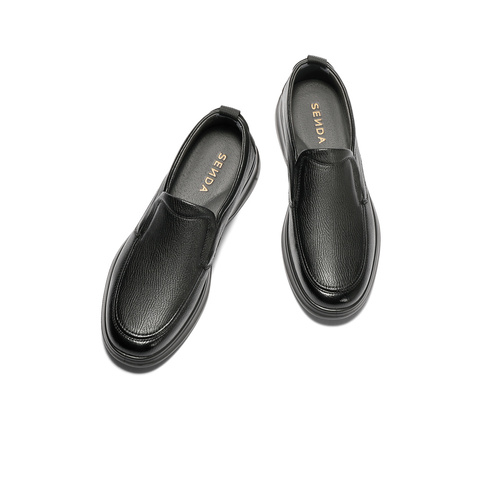 森达休闲皮鞋男2025秋新商场同款软面舒适平底休闲鞋1YH02CM5