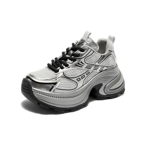 森达网面鞋女款2025秋新商场同款运动风休闲老爹鞋XQR01CM5