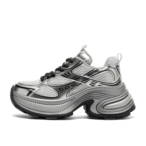 森达网面鞋女款2025秋新商场同款运动风休闲老爹鞋XQR01CM5