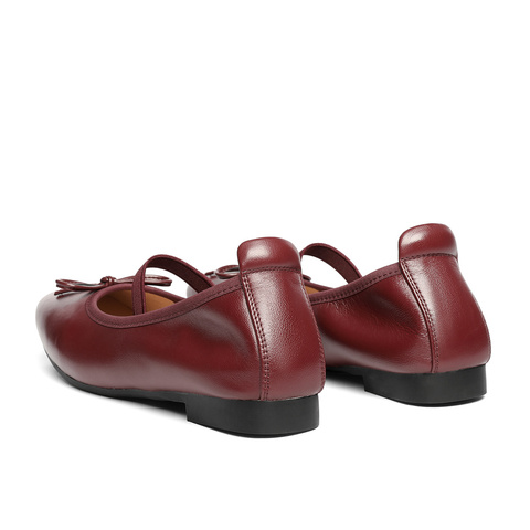 森达玛丽珍女款2025秋新软面芭蕾平底单鞋ZTH13CQ5