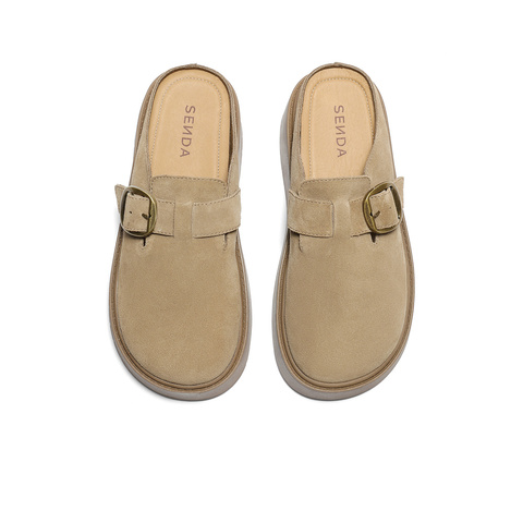 森达勃肯鞋女款2025秋季新款舒适厚底外穿休闲凉拖鞋ZTH17CH5