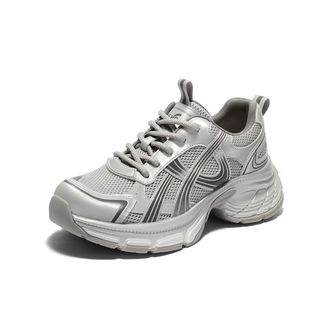 森达网面鞋女款2025秋新商场同款运动休闲厚底老爹鞋XRD01CM5