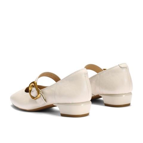 森达玛丽珍女款2025秋季新款气质通勤粗跟浅口单鞋ZTH10CQ5