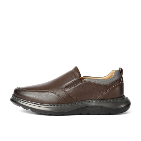 森达休闲皮鞋男2025秋新商场同款轻运动风厚底户外休闲鞋1YJ01CM5