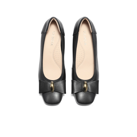 森达通勤鞋女款2025秋新商场同款气质粗跟单鞋XPX02CQ5