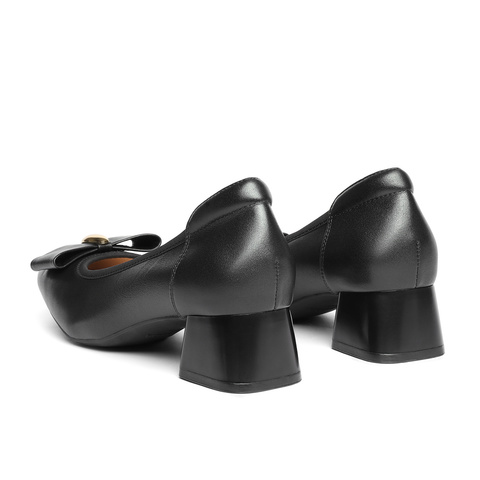 森达通勤鞋女款2025秋新商场同款气质粗跟单鞋XPX02CQ5