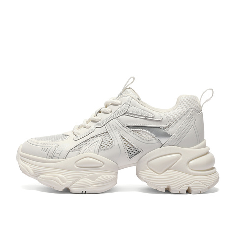 森达网面鞋女款2025夏新户外运动风厚底休闲老爹鞋ZTG41BM5