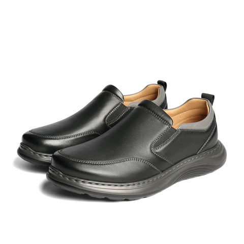 森达休闲皮鞋男2025秋新商场同款轻运动风厚底户外休闲鞋1YJ01CM5