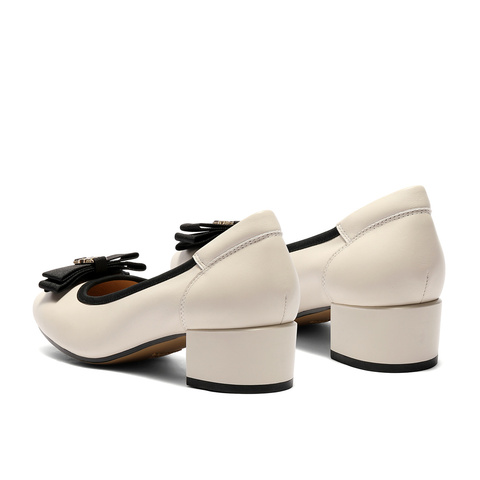 森达通勤鞋女款2025秋季新款商场同款气质粗跟浅口单鞋XNX01CQ5