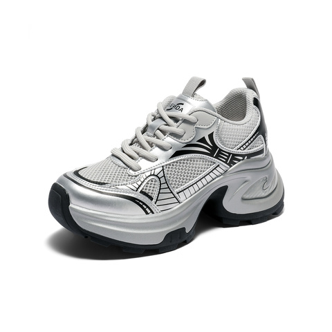 森达老爹鞋女款2025夏新商场同款运动网面休闲鞋WP017BM5