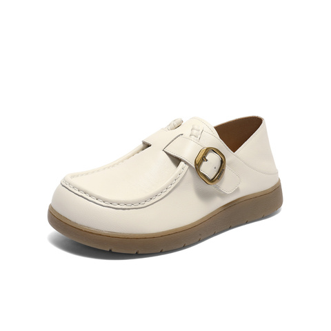 森达袋鼠鞋女款2025秋新商场同款舒适简约平底休闲鞋4URE6CM5