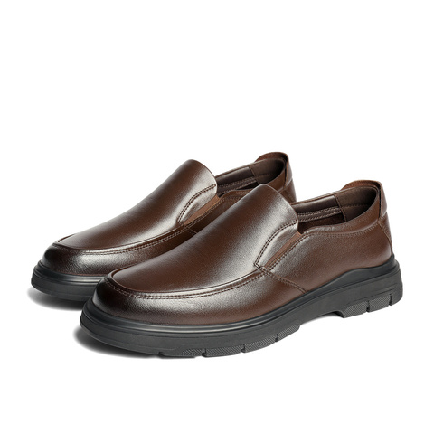 森达休闲皮鞋男2025秋新商场同款软面经典商务休闲鞋K5R03CM5