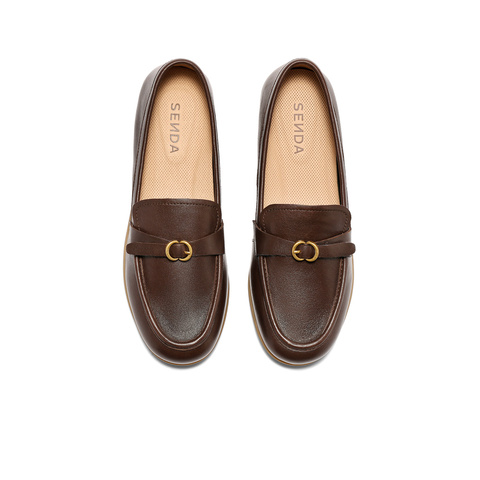 森达乐福鞋女2025秋新商场同款一脚蹬通勤平底单鞋4JP28CA5