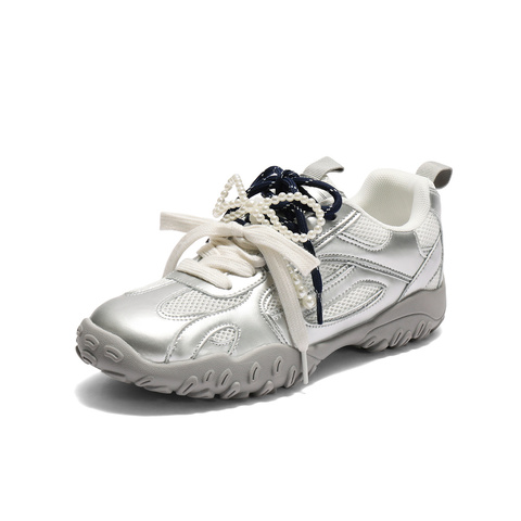 森达网面鞋女款2025秋新户外厚底休闲德训鞋ZTH54CM5