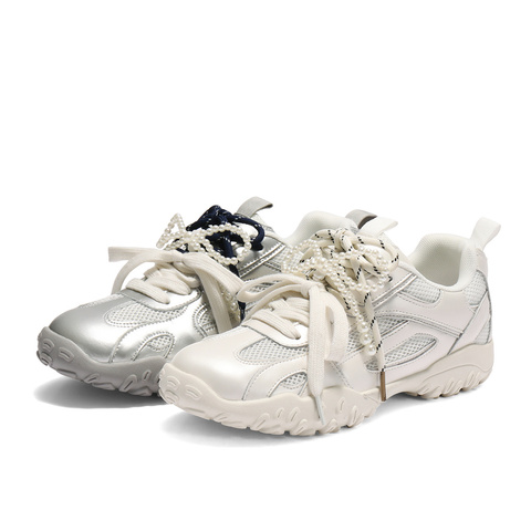 森达网面鞋女款2025秋新户外厚底休闲德训鞋ZTH54CM5