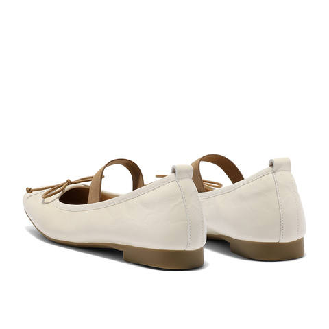 森达玛丽珍女款2025秋季新款方头平跟舒适浅口单鞋ZTH07CQ5