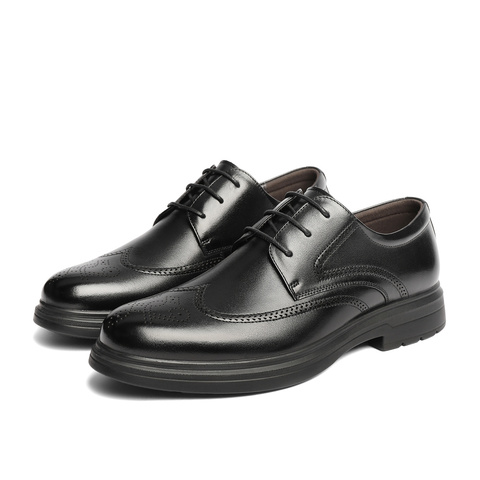 森达正装皮鞋男2025秋新布洛克商务皮鞋JDZ36CM5