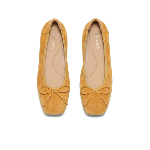 森达奶奶鞋女2025秋新商场同款通勤舒适平底浅口单鞋XNZ01CQ5