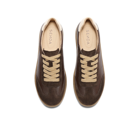 森达板鞋女款2025秋新商场同款运动风厚底休闲鞋4CFZ1CM5