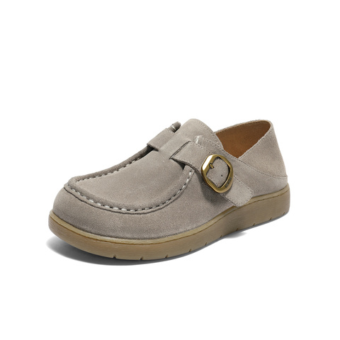 森达袋鼠鞋女款2025秋新商场同款舒适简约平底休闲鞋4URE6CM5