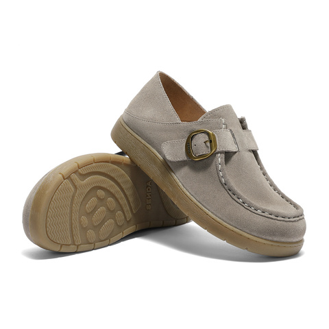 森达袋鼠鞋女款2025秋新商场同款舒适简约平底休闲鞋4URE6CM5