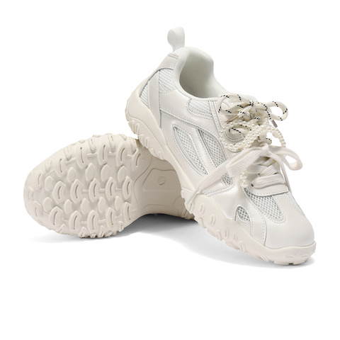 森达网面鞋女款2025秋新户外厚底休闲德训鞋ZTH54CM5