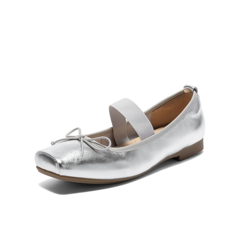 森达玛丽珍女款2025秋季新款方头平跟舒适浅口单鞋ZTH07CQ5