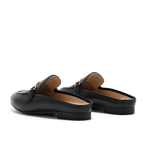 森达穆勒鞋女款2025秋新气质马衔扣软面平底凉鞋WP027CH5