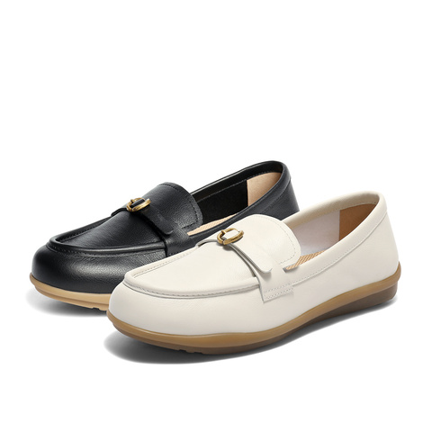 森达乐福鞋女2025秋新商场同款一脚蹬通勤平底单鞋4JP28CA5