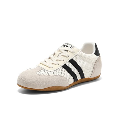 森达网面鞋女2025夏新户外德训拼接舒适休闲板鞋WP028BM5