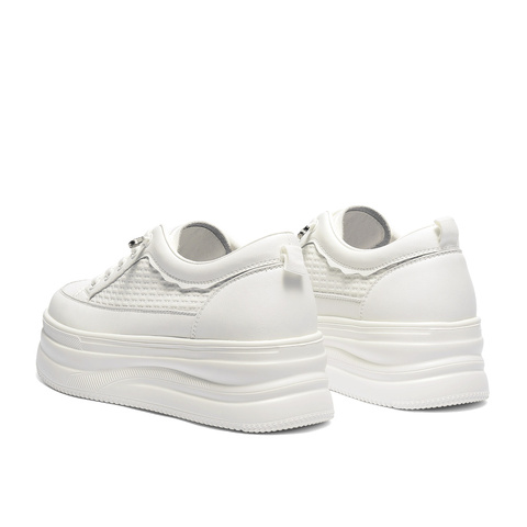 森达小白鞋女2025秋季新款商场同款厚底显高休闲鞋XSD01CM5