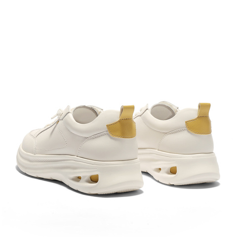 森达健步鞋女2025秋季新款商场同款户外厚底休闲小白鞋4ET23CM5