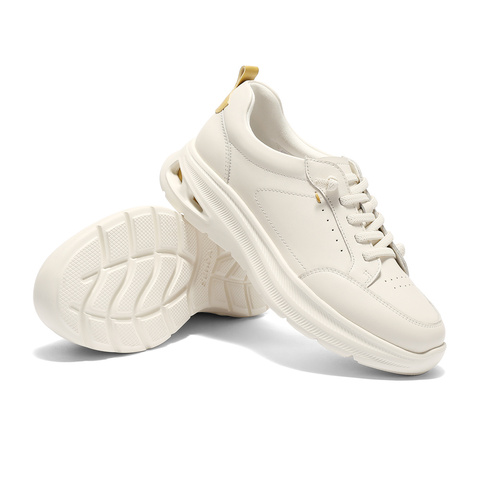 森达健步鞋女2025秋季新款商场同款户外厚底休闲小白鞋4ET23CM5