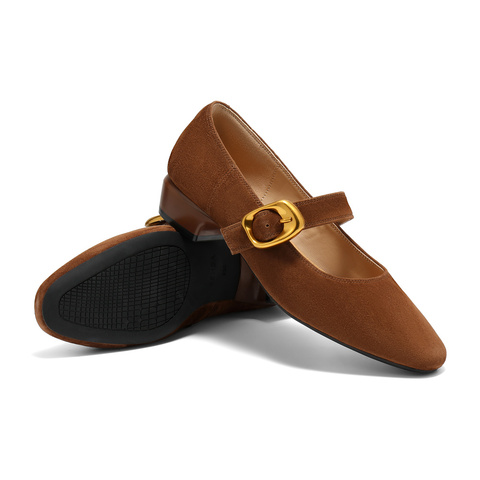 森达玛丽珍女款2025秋季新款气质通勤粗跟浅口单鞋ZTH10CQ5