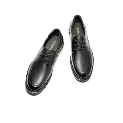 森达休闲皮鞋男2025秋季新款商场同款简约厚底休闲鞋K4B08CM5