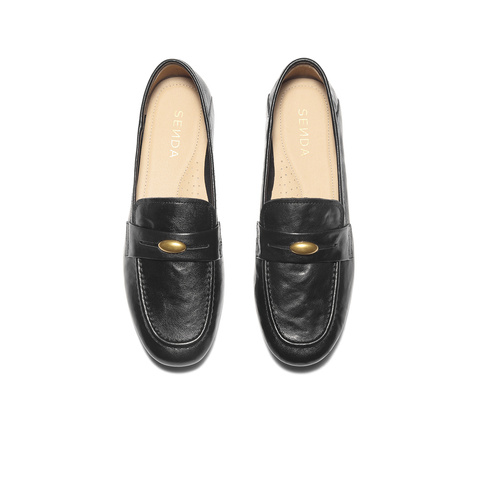 森达乐福鞋女款2025秋新商场同款通勤职场平底单鞋XUJ01CA5