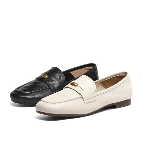 森达乐福鞋女款2025秋新商场同款通勤职场平底单鞋XUJ01CA5