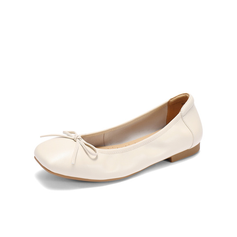 森达奶奶鞋女2025秋新商场同款通勤舒适平底浅口单鞋XNZ01CQ5